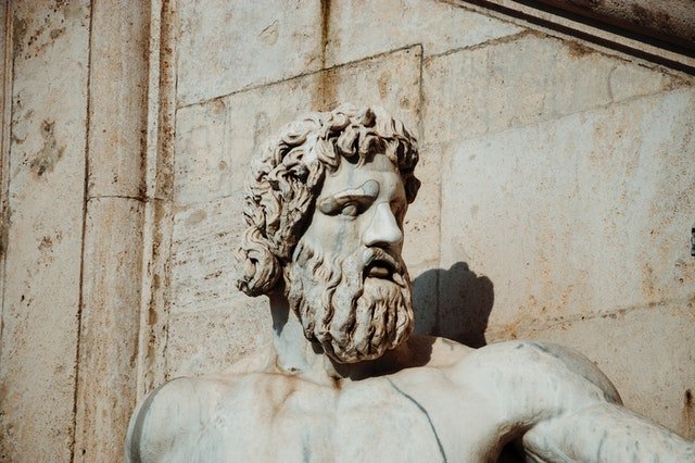 bearded Roman statue