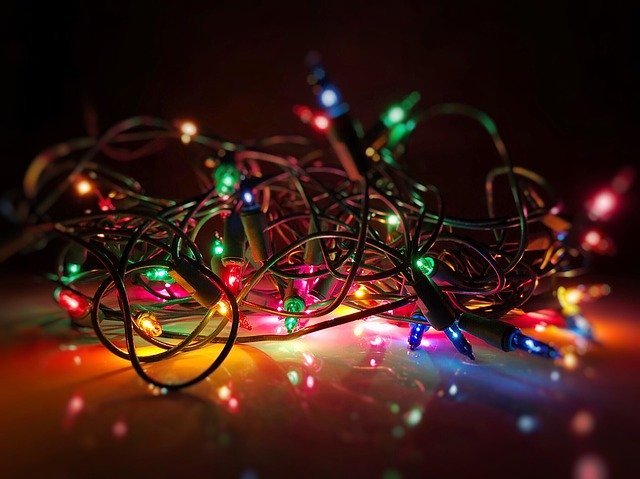 tangled Christmas lights