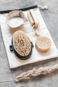 beard brush and soap