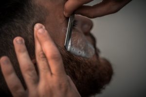 shaping beard with razor