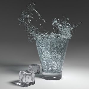 water in a glass